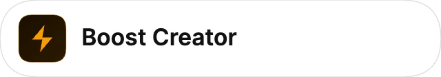 Boost Creator Bar Button - Light