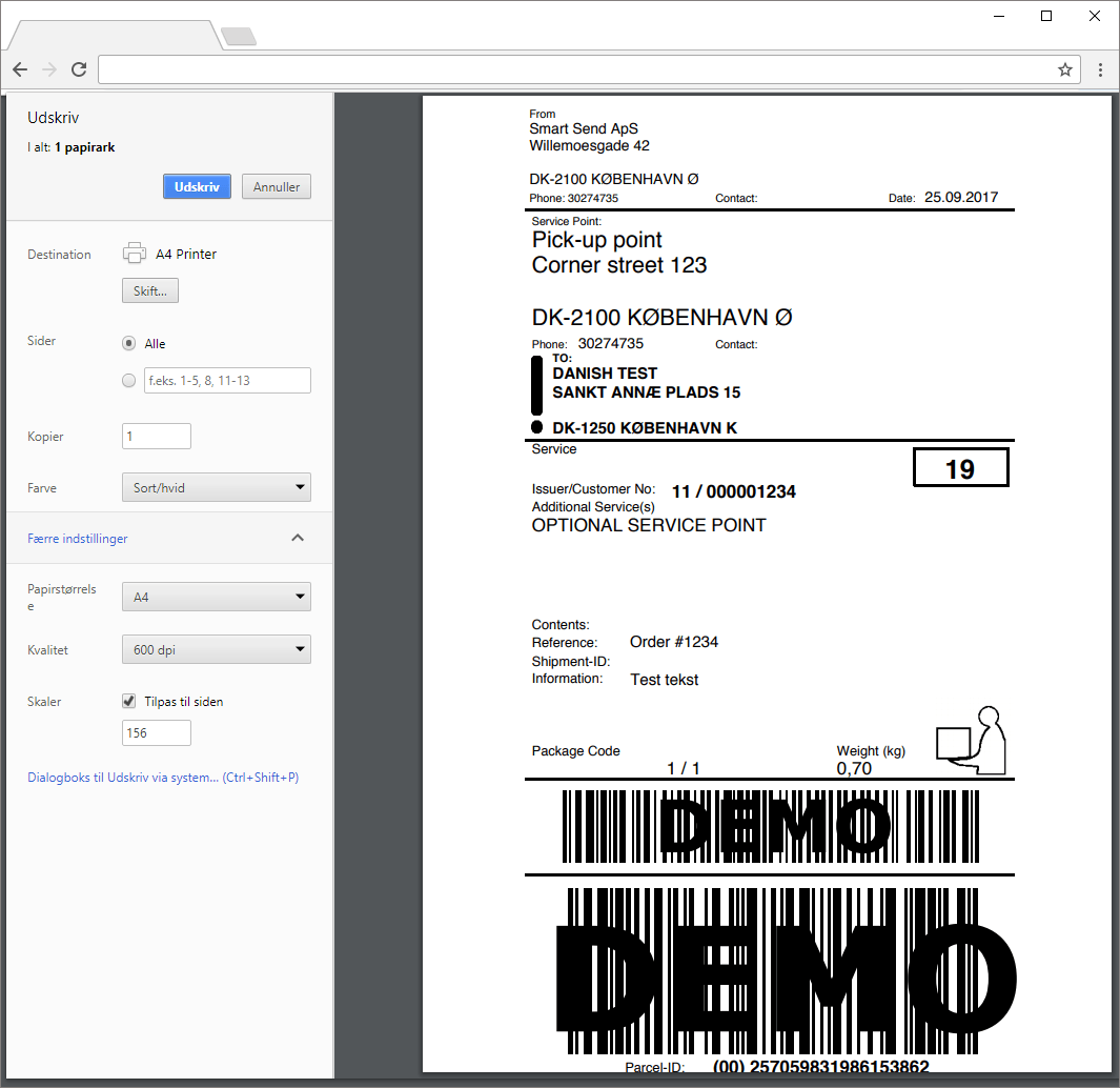 Windows A4 printing settings in Google Chrome - Part 1