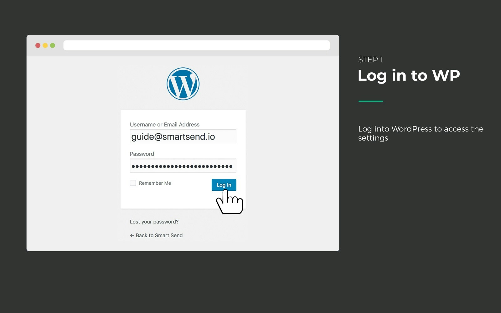WordPress login page