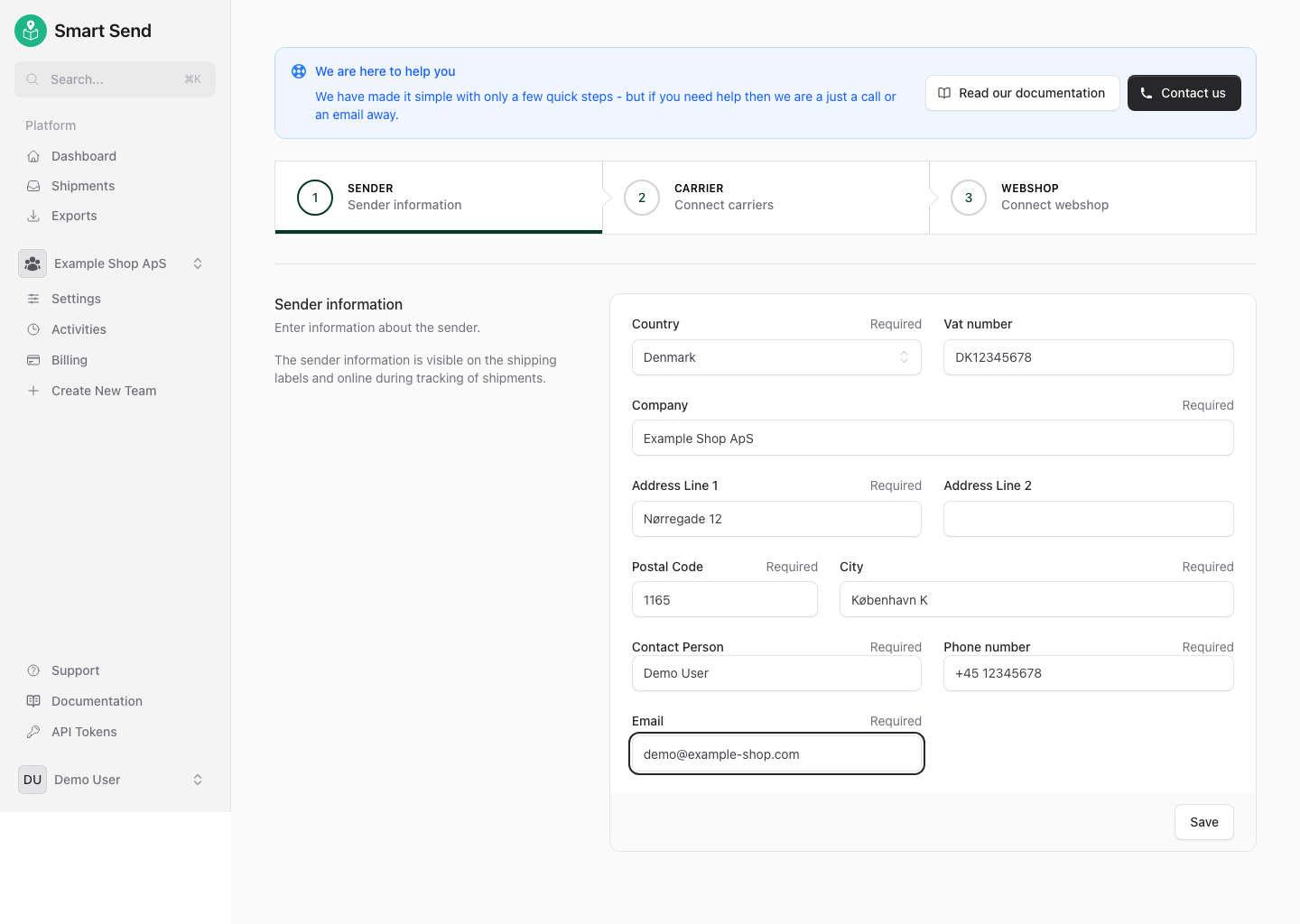 Quick start guide - Smart Send