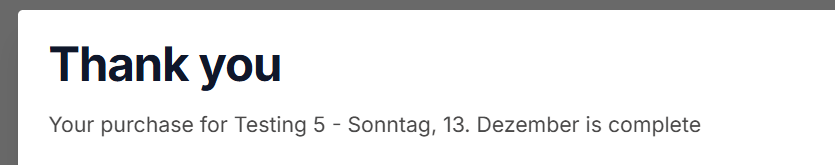 Order confirmation