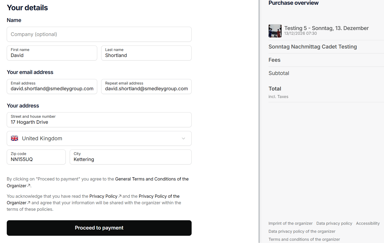 Enter your details