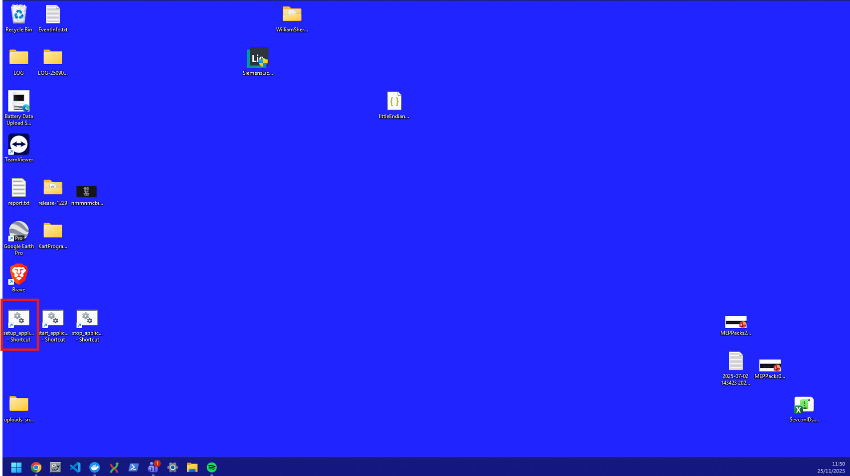 Setup script on desktop