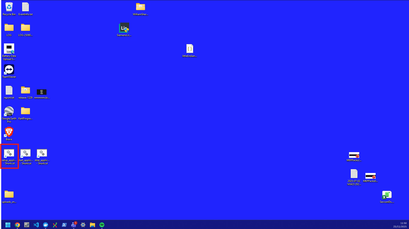 Setup script on desktop