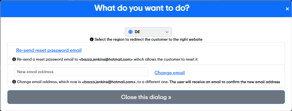 Change email input field