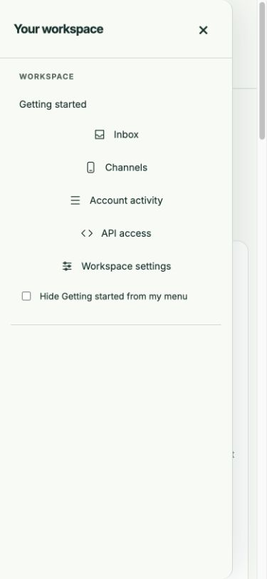 Mobile Hub header