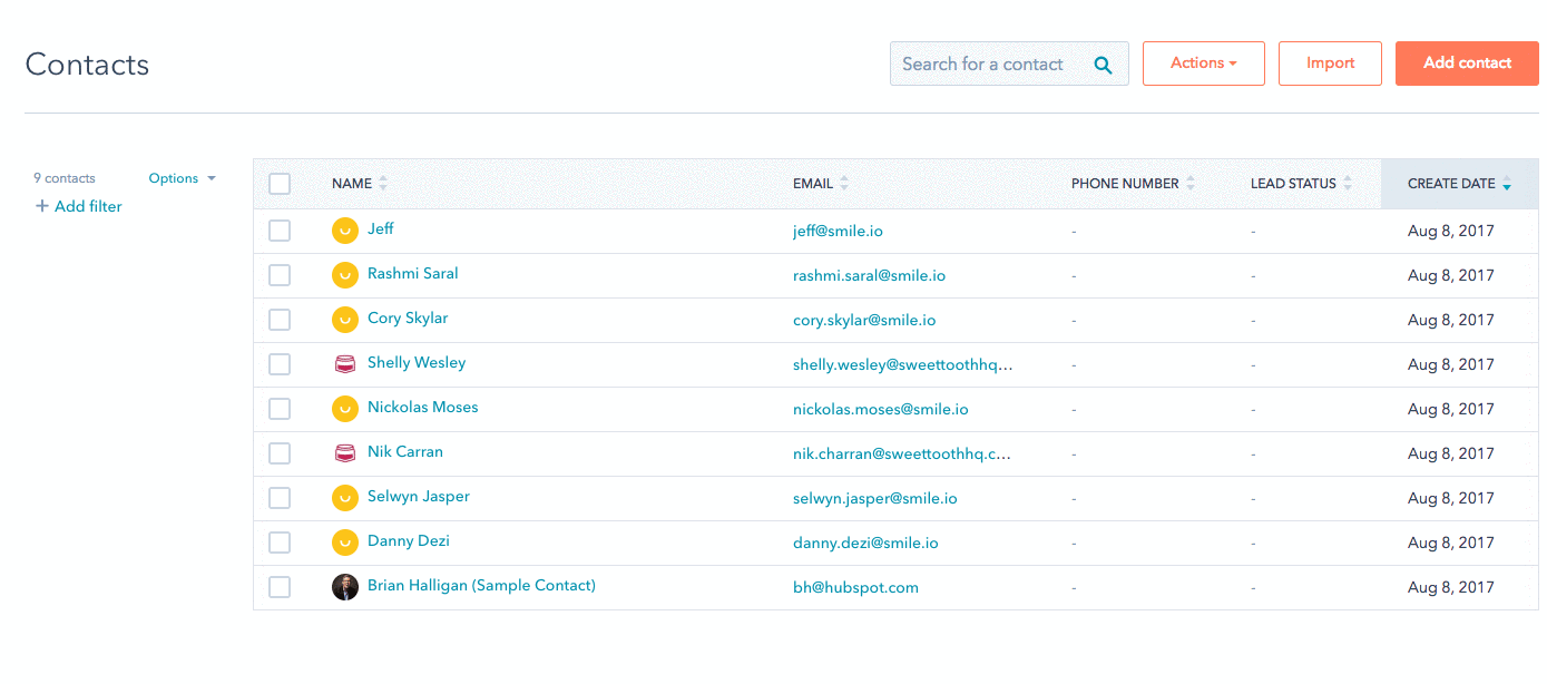 Filtering contacts by Smile loyalty data in HubSpot