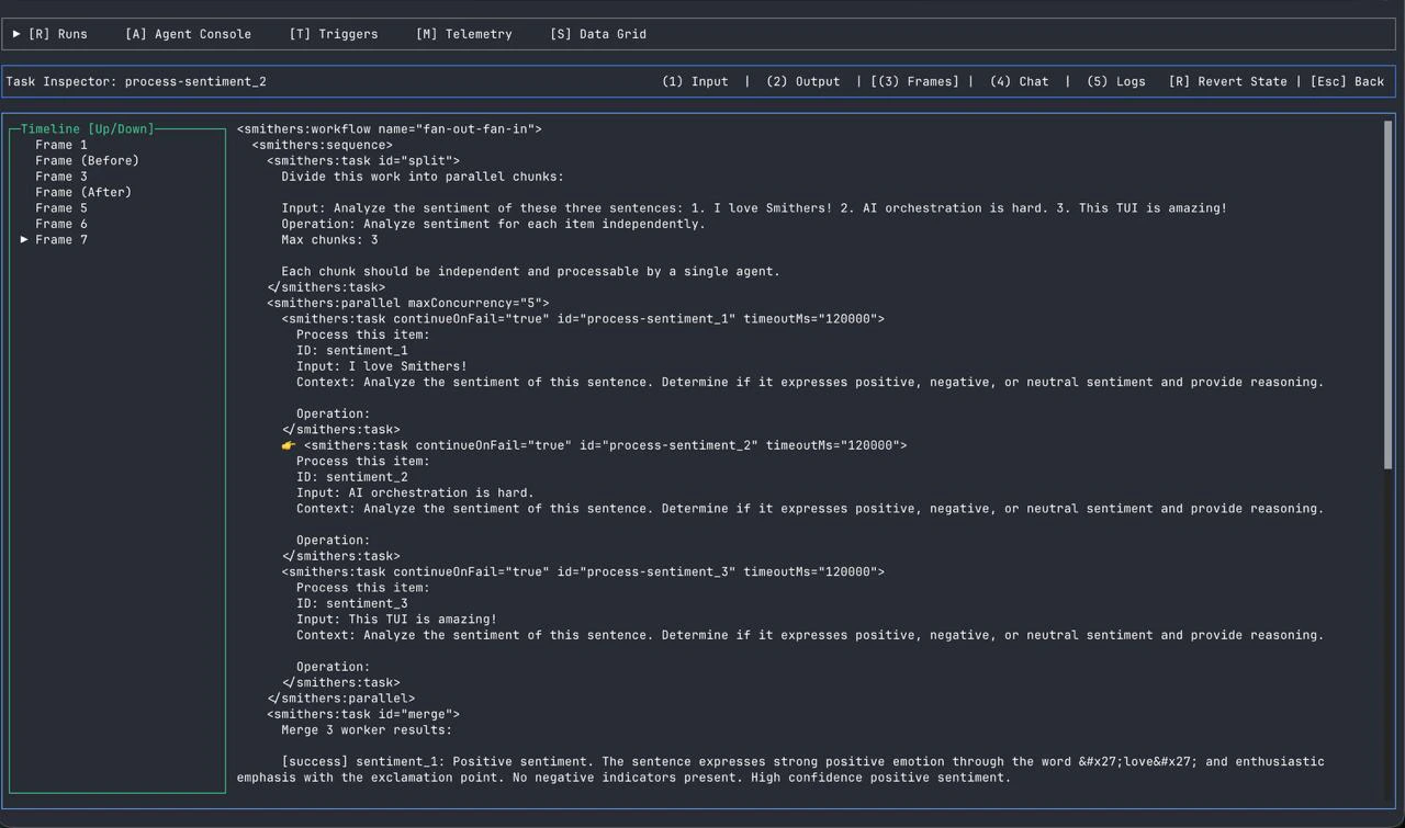Task Inspector showing render frame timeline
