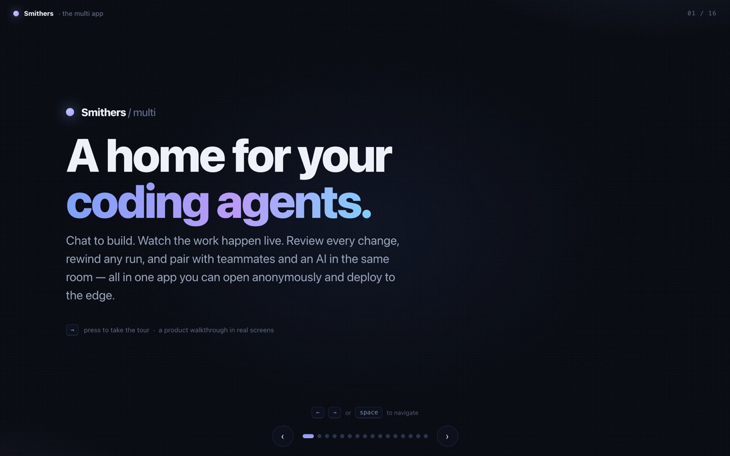 The upcoming Smithers UI: a home for your coding agents