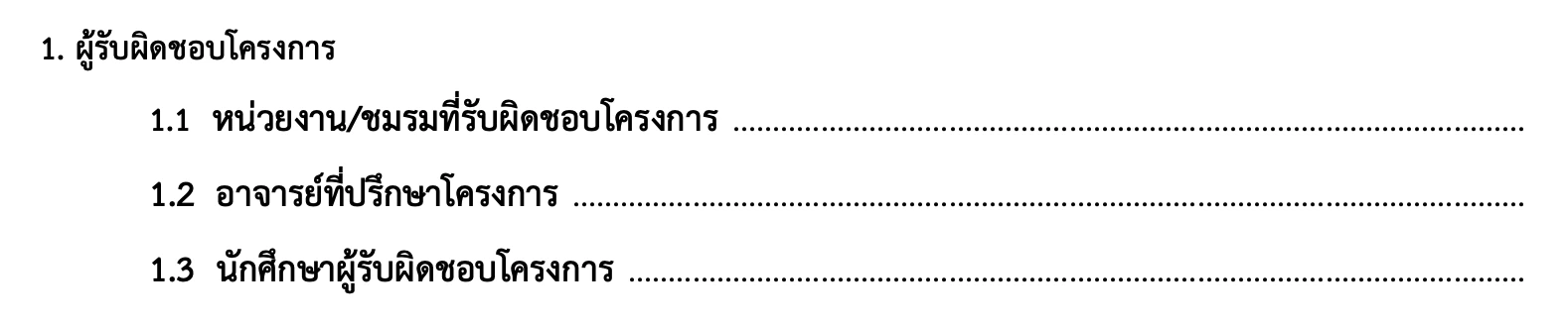 ผู้รับผิดชอบโครงการ