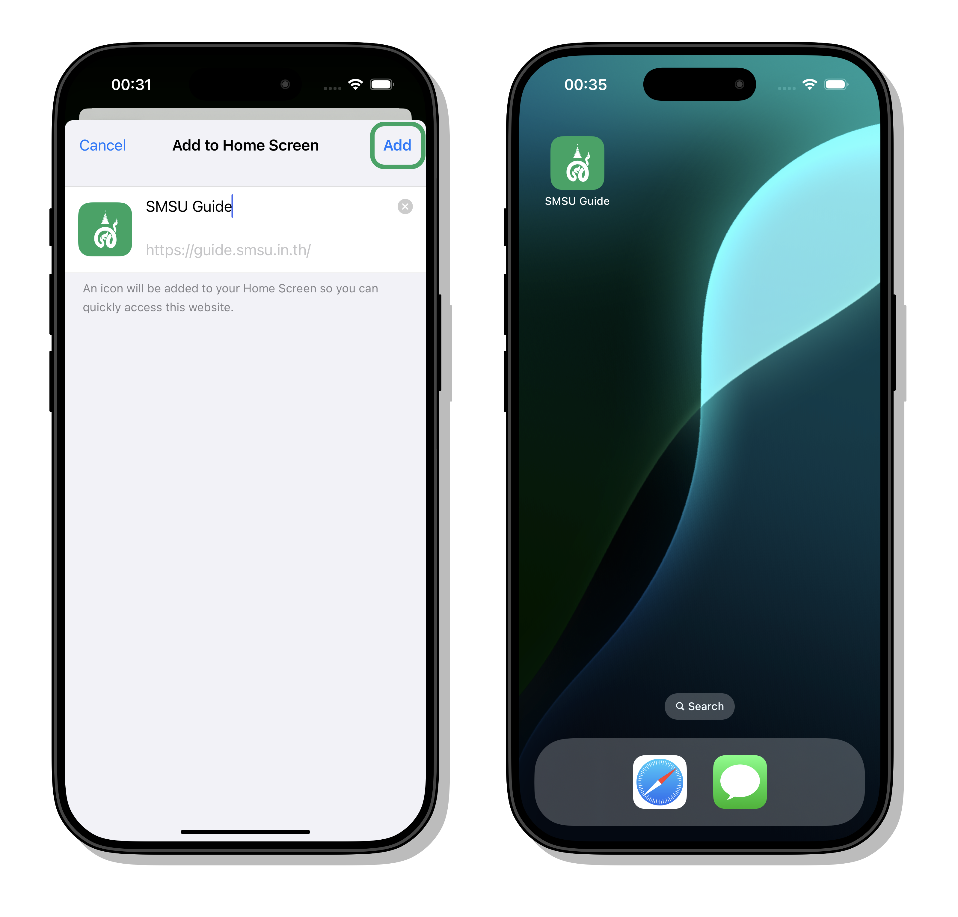iOS Add to Home
Screen