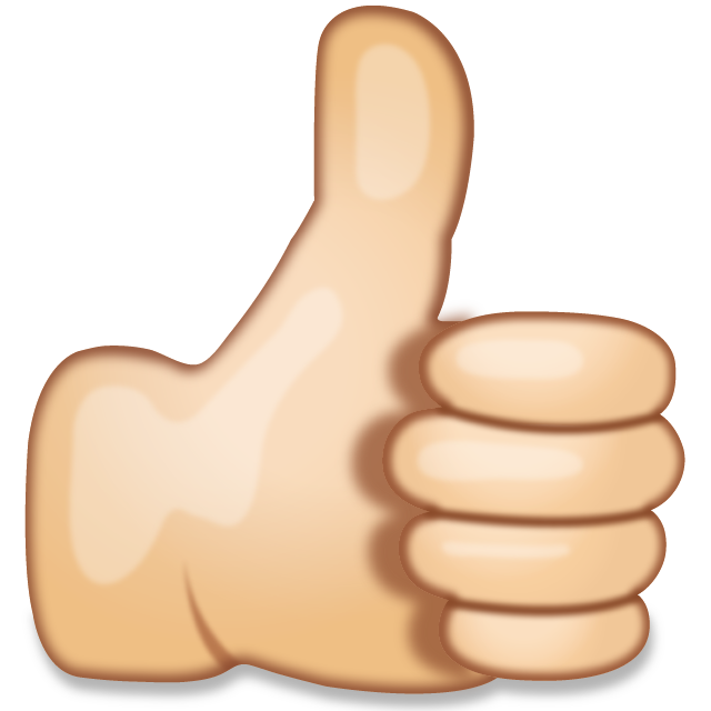 Thumbs Up Hand Sign Emoji