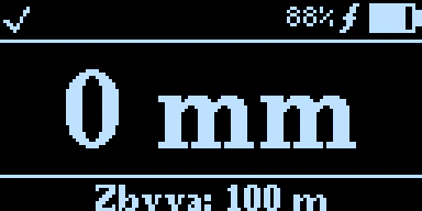 Obrazovka při nabíjení