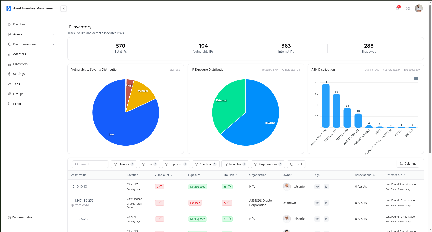 IP Address Catalog in AIM