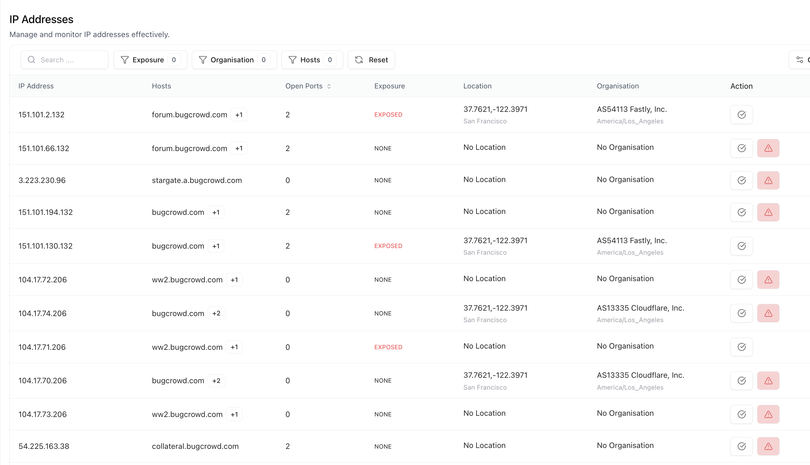ASM IP Address Catalog