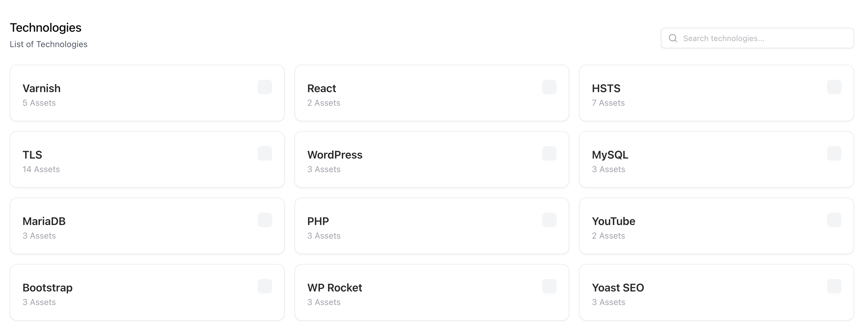 ASM Technology Detection