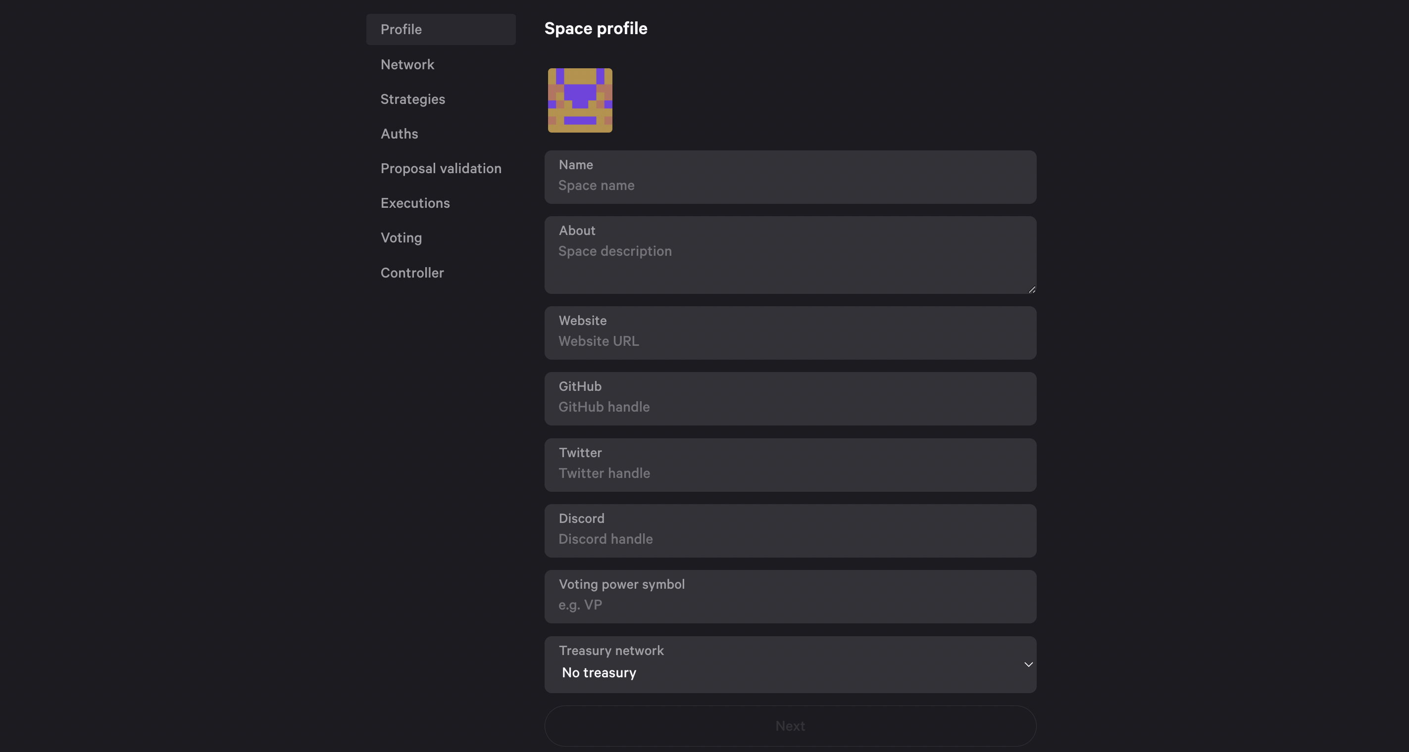 Create a space - Snapshot