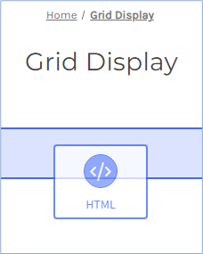 The HTML widget on the page