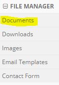 The Documents item under File Manager