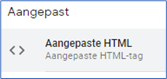 Het tagtype Aangepaste HTML