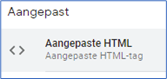 Het tagtype Aangepaste HTML