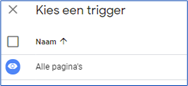De trigger Alle pagina's