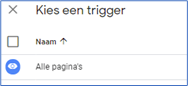 De trigger Alle pagina's