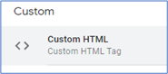 The Custom HTML tag type