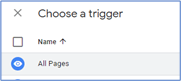 The All Pages trigger