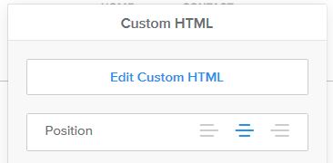 The Edit Custom HTML button