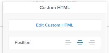 The Edit Custom HTML button