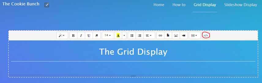 The Code View button in the Summernote toolbar