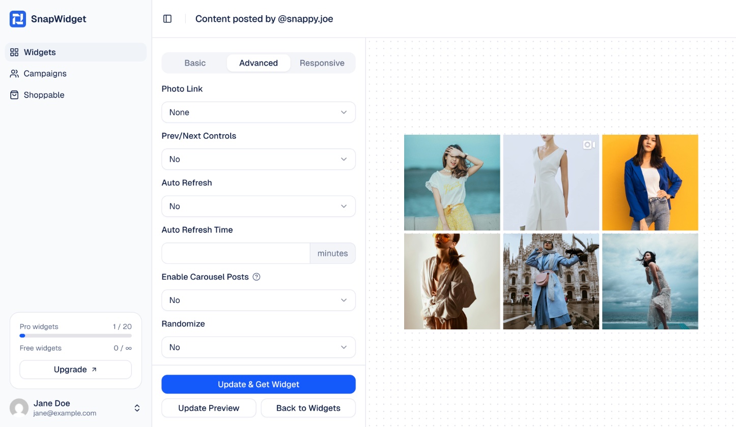 Photo Link set to None on the Advanced tab
