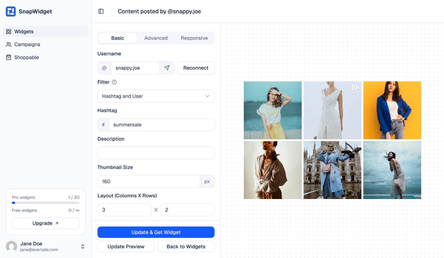 Filter set to Hashtag and User with a hashtag