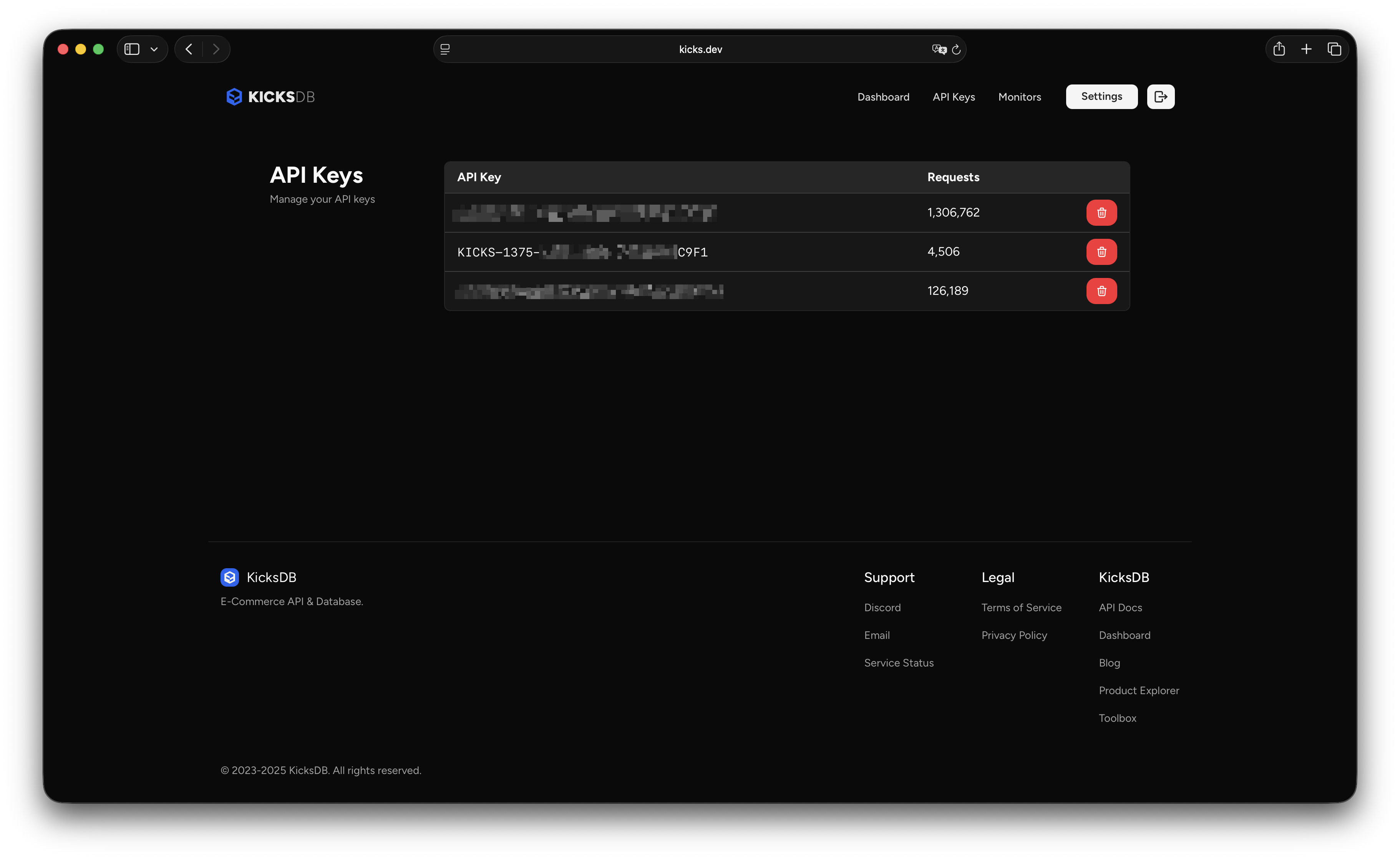 API keys can be found in your account dashboard