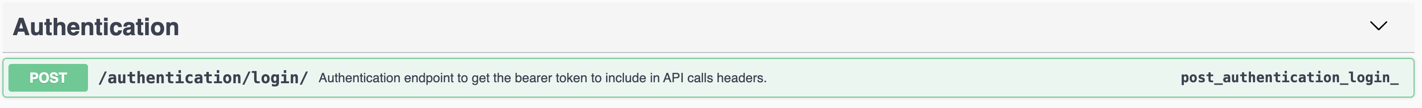 Authentication section in Keyword Insights Swagger public API