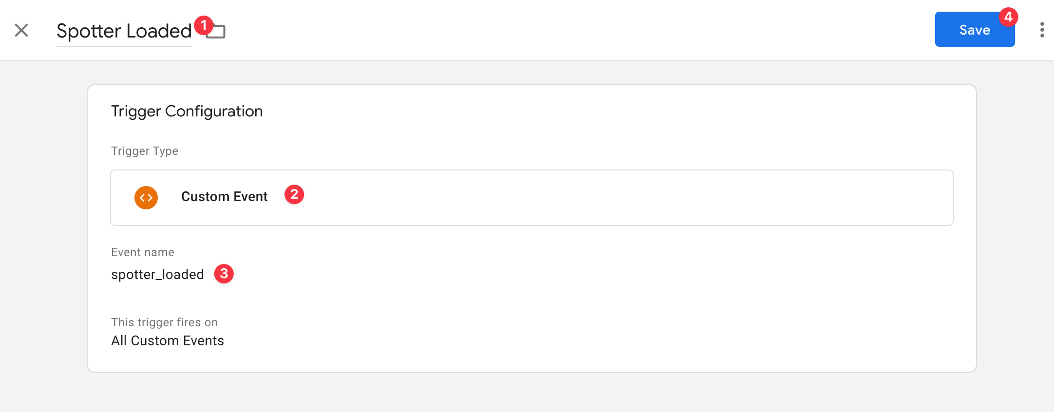 Trigger configuration