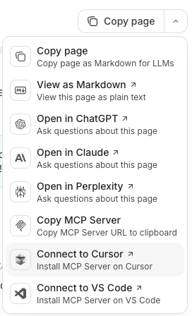 Screenshot of Cursor settings showing how to pop open Cursor