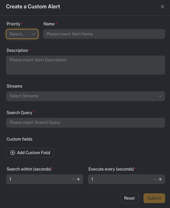 Custom alert (placeholder)