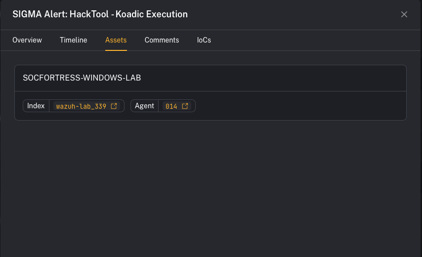Alert details (Assets)