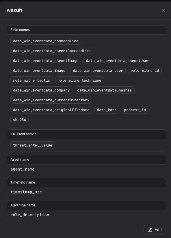 Field mapping (placeholder)