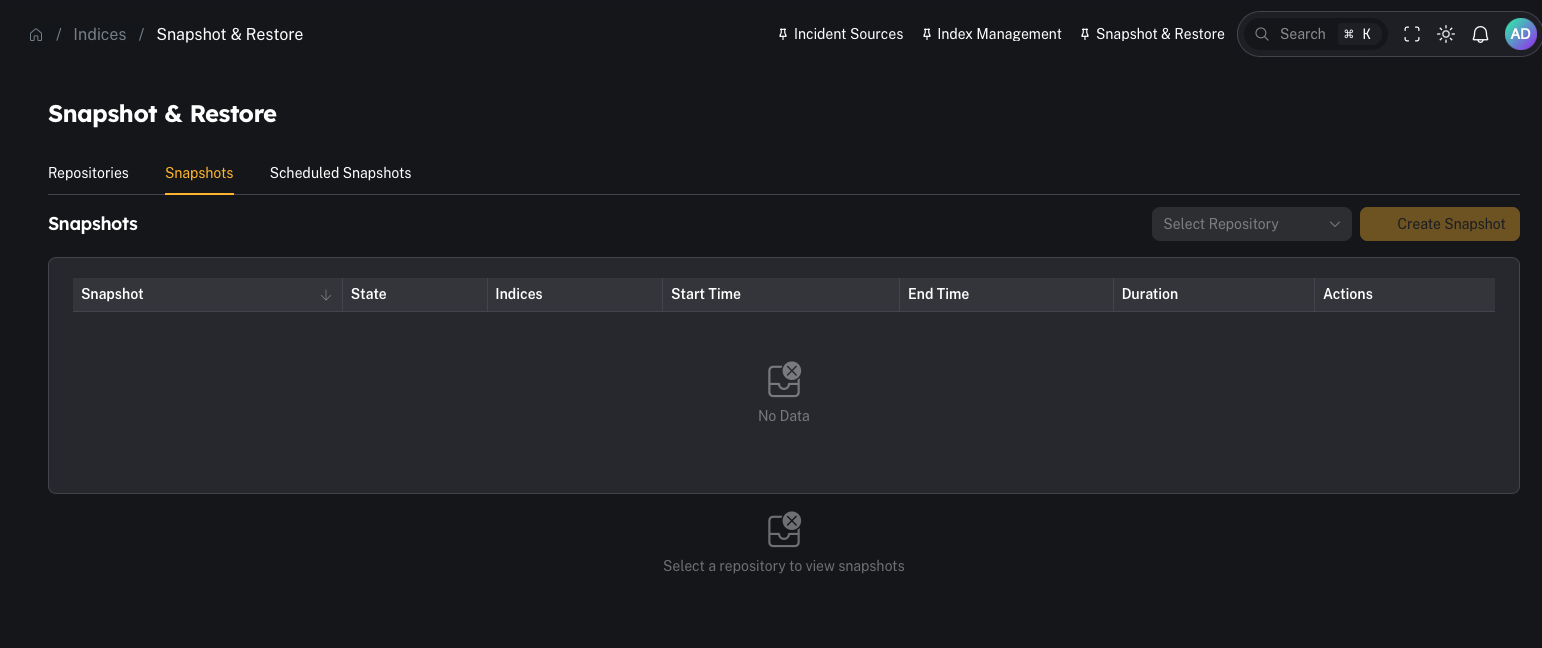 Create snapshot (placeholder)