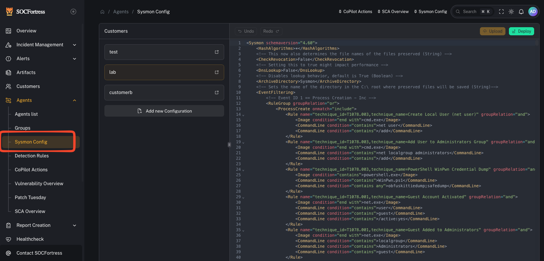 Sysmon config (Windows) - SOCFortress CoPilot