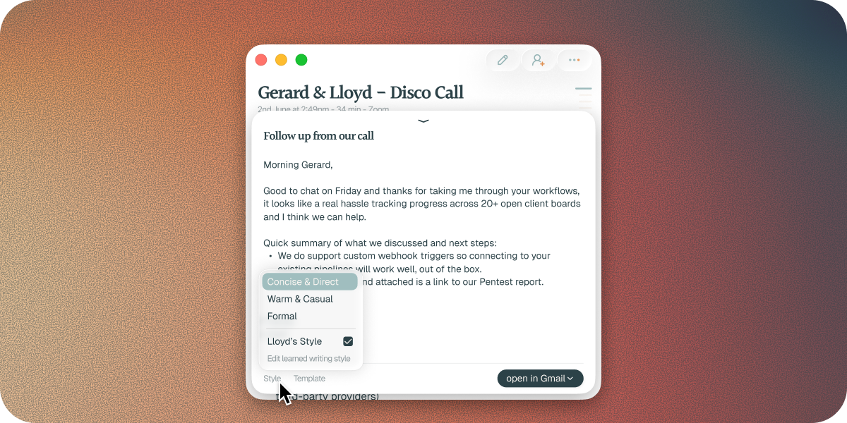 Change The Writing Style Soda Uses For Your Follow Up Emails