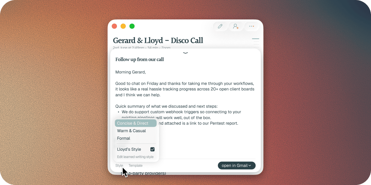 Change The Writing Style Soda Uses For Your Follow Up Emails