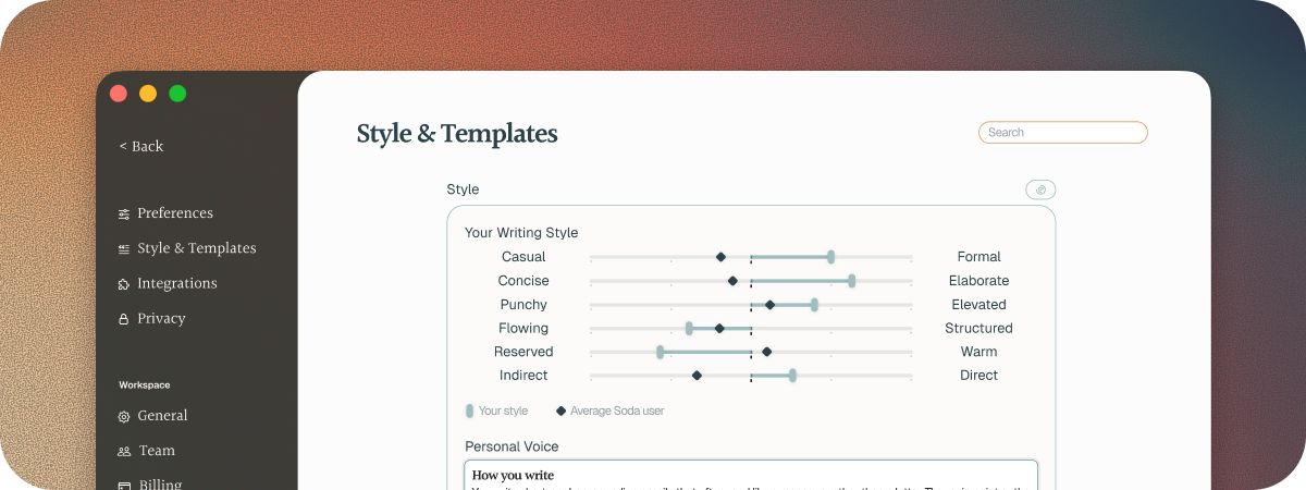 Soda Builds A Unique Fingerprint Of Your Personal Writing Style So Follow Up Emails Sound Like You 1