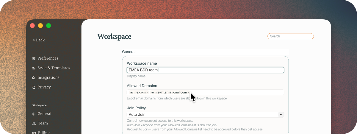 Workspace Settings For Team Shared Company Memory 1