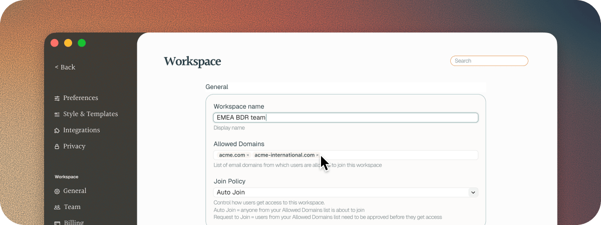 Workspace Settings For Team Shared Company Memory 1