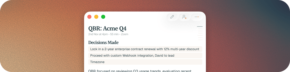Keep Track Of Decisions Made Across Calls And Email Threads