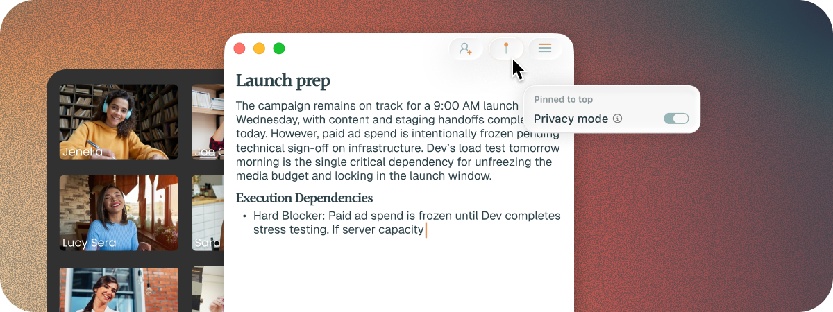 Pin Notepad To Screen During A Meeting And Hide It From Screenshare To Keep Meeting Notes Private 1